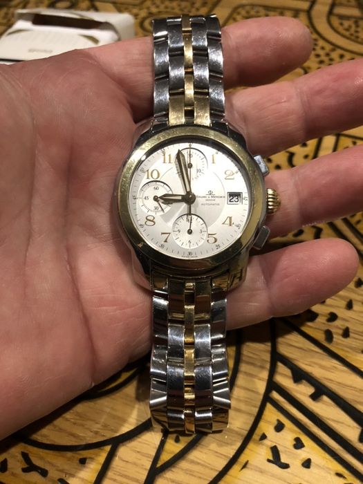 Baume mercier aur cu otel. Diametru 40