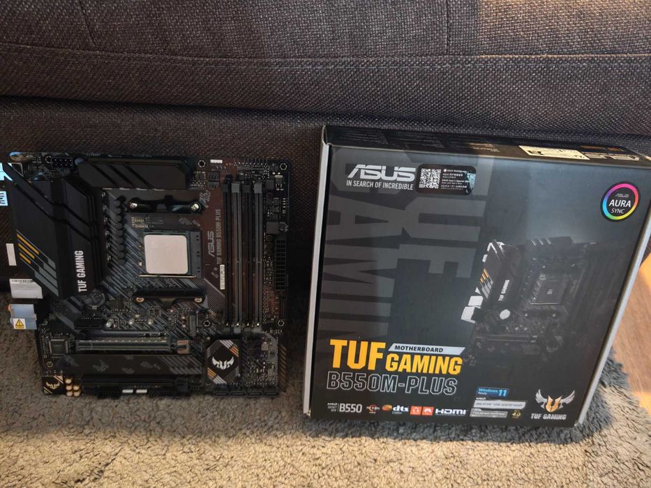 ASUS TUF B550M-Plus Gaming + Ryzen 5 5600, шестядрен 3.9/4.4GHz AM4