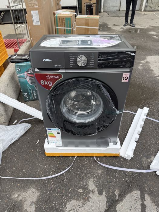 Kir yuvish mashinasi ziffler 8kg invertor steam par