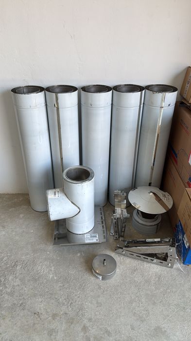 Horn de inox Coș de fum Burlane din inox izolate!