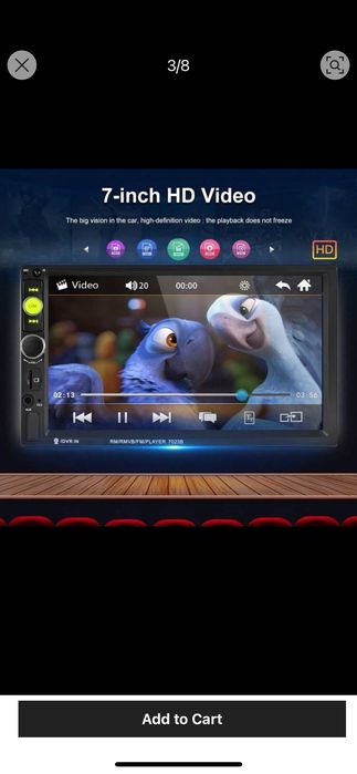 Универсална мултимедия за кола 7 инча двоен дин с блутут и GPS