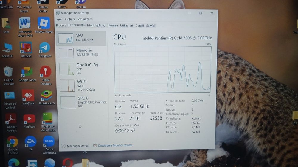 Laptop Lenovo IdeaPad 3 | SSD 256GB | Intel Pentium Gold | Upgradabil