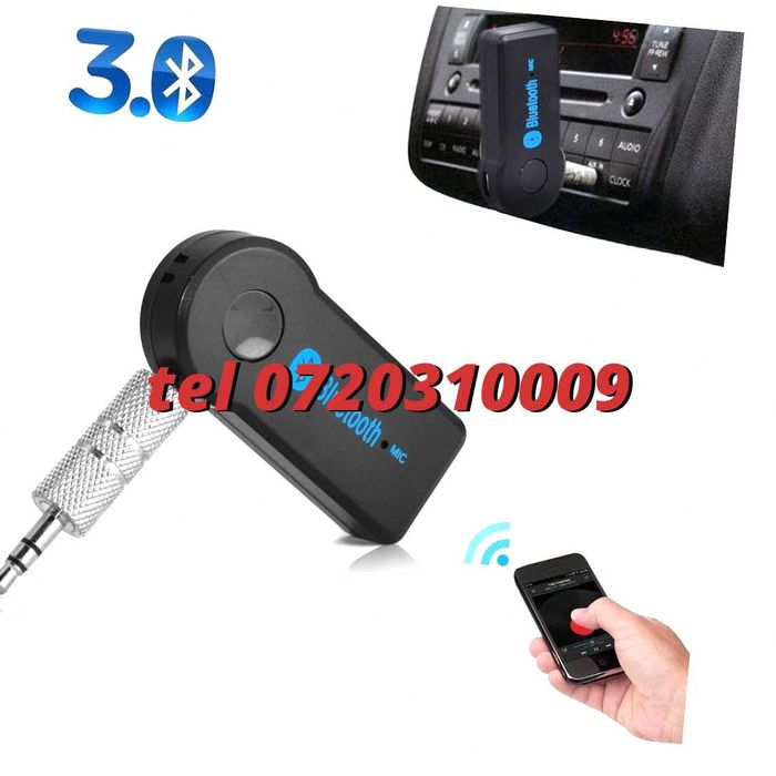 Convertor Audio Bluetooth Cu Jack 3.5 Pentru Conectare Si Redare Audio Pe Echipamente Compatibile Cu Functie Bluetooth Wireless Conform Modelului