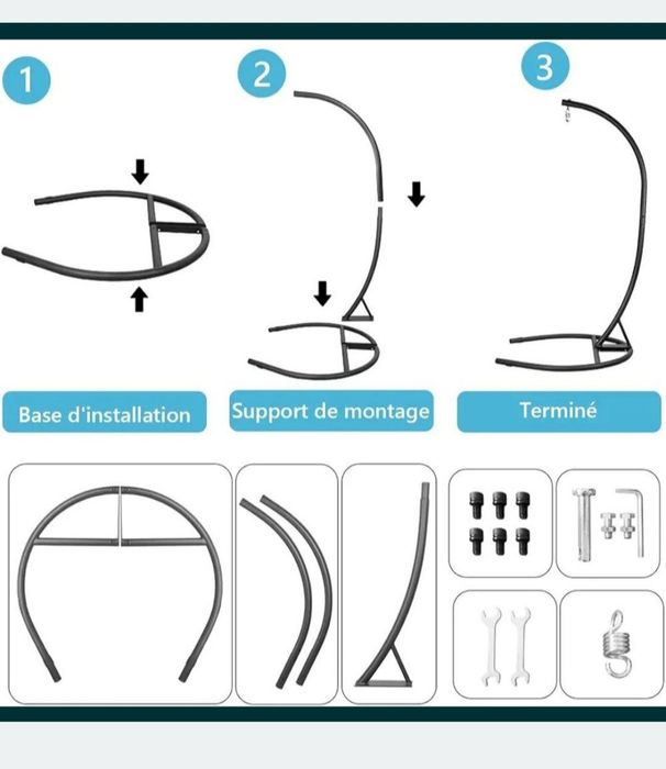 Suport metalic pentru scaun suspendat Ozonlife + Cadou!