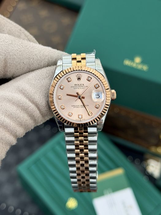 Rolex Date-Just Diamond 31 Everose Gold