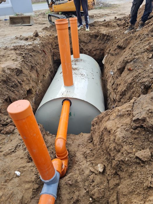 Fosă septică cu montaj