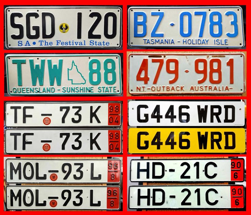 Американски Автомобилни Регистрационни Номера Табели #3 USA  AUS  GB D