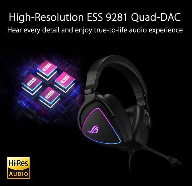 ЧИСТО НОВИ Геймърски слушалки Asus ROG Delta S (ПРЕМИУМ КЛАС).