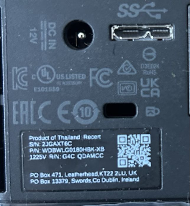 Western Digital Elements 3.5 18TB USB 3.0 WDBWLG0180HBK