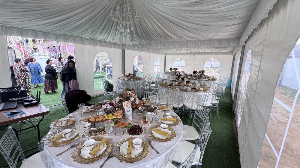 Аренда стол, стулья и посуда