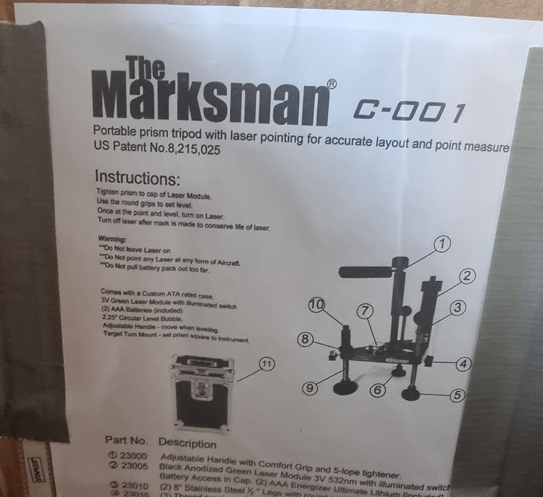 Преносима призматичен статив Marksman