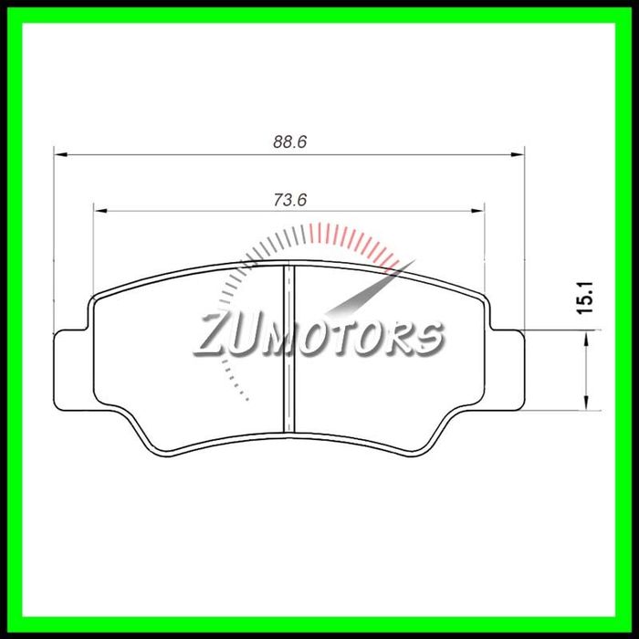Placute Frana atv CFMOTO 400 450 520 550 600 625 800 1000 -Spate