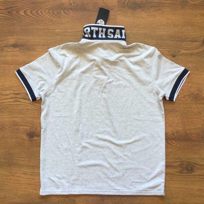 НОВА сива памучна поло тениска с яка NORTH SAILS размер XL от Италия