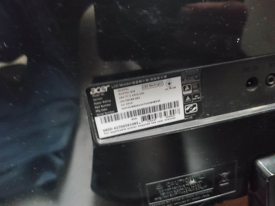 Monitor led acer g247 hl  bid  24" (61 cm)