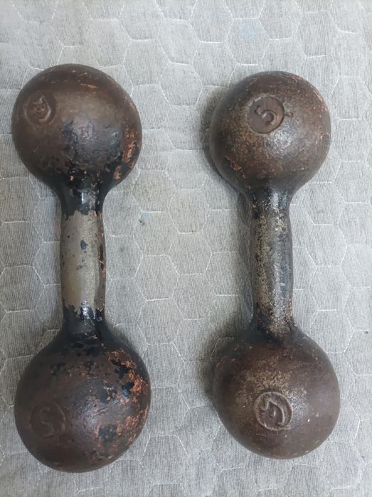 Гантели по 5  тысяч оба за 10