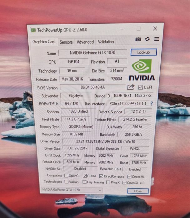 Placa video NVIDIA GeForce GTX 1070 8GB