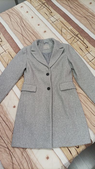 Сиво дамско палто