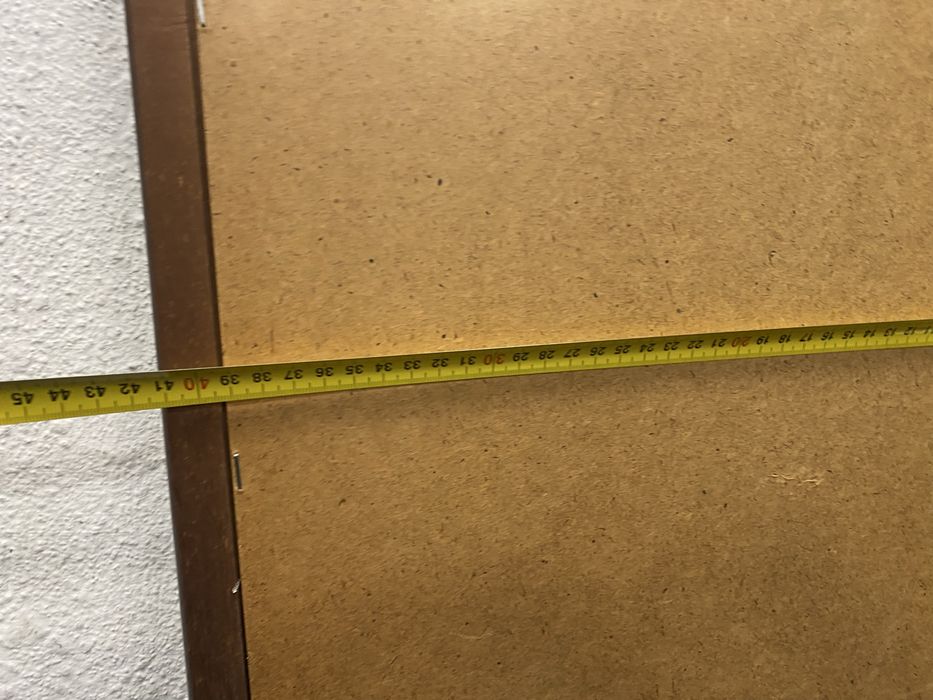 Голямо стеннo огледало дърво месинг класически стил Франция 1940 1955