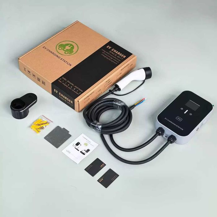 Професионална SMART зарядна станция Type 2 22kW 32A WiFi RFID 5м . НОВА !