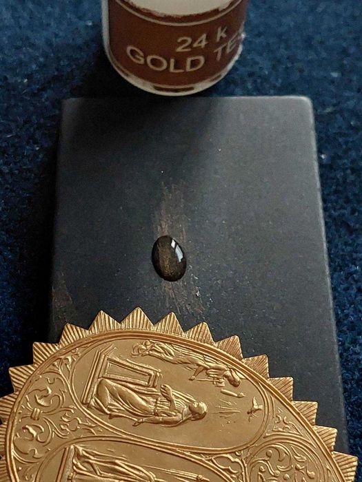 24 каратов Златен медальон "кръщенка''кръщене,злато 23.6 карата