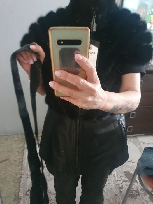 Продам жилет норка+кожа