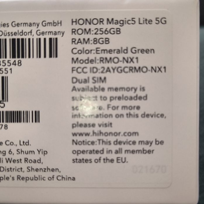 Honor magic 5 lite 5G