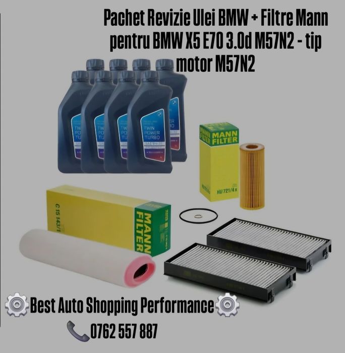 Pachet revizie BMW X5 E70 3.0d - tip motor M57N2