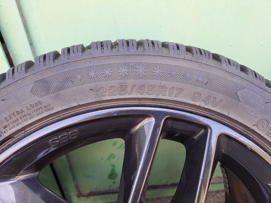 17 ки джанти със зимни гуми BBS BMW 5x120 E90 E87 E46 F20