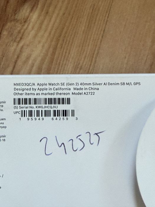 Apple Watch SE2 GPS, Silver 40 mm.