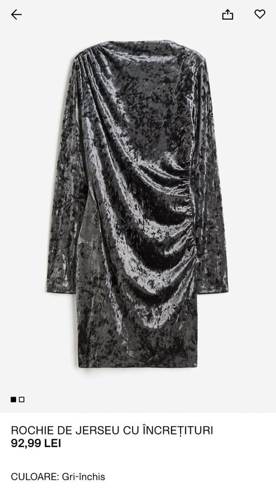 Rochie din jerseu cu încrețituri M