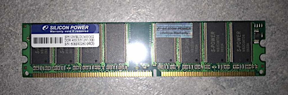 Modul memorie RAM 512MB DDR PC-3200 400 MT/s Silicon Power