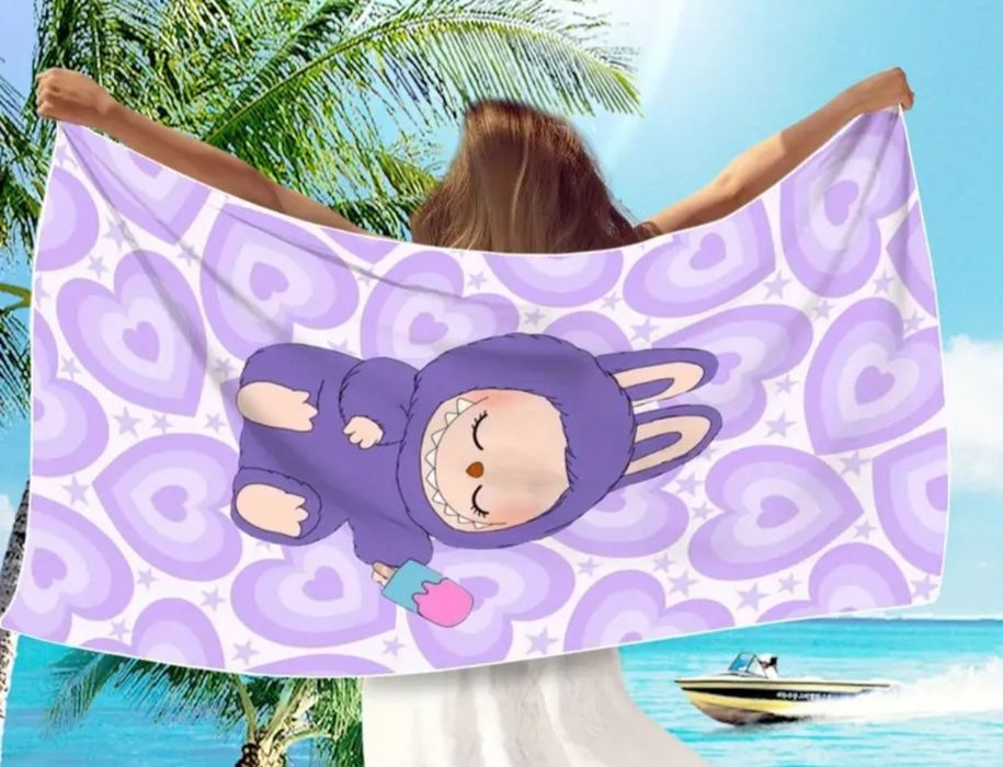 Продавам нова плюшена кърпа за плаж Labubu