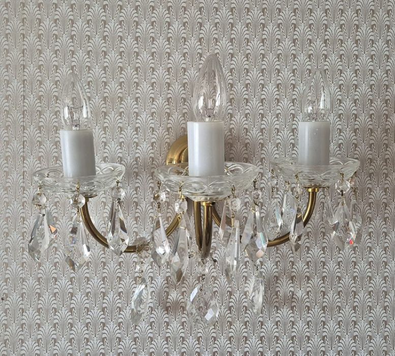 Set de 2 apice perete sticla si bronz