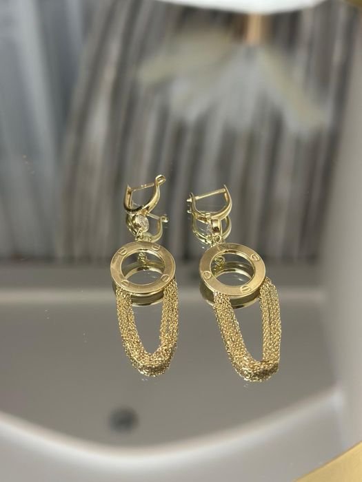 Vand cercei de aur 14k