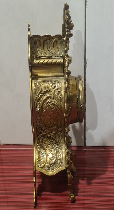 Италиански Бронзов Каминен Часовник Lancini