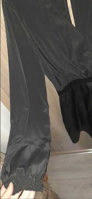 Rochie eleganta / voal & imitatie piele