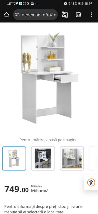 Masa de toaleta/machiaj