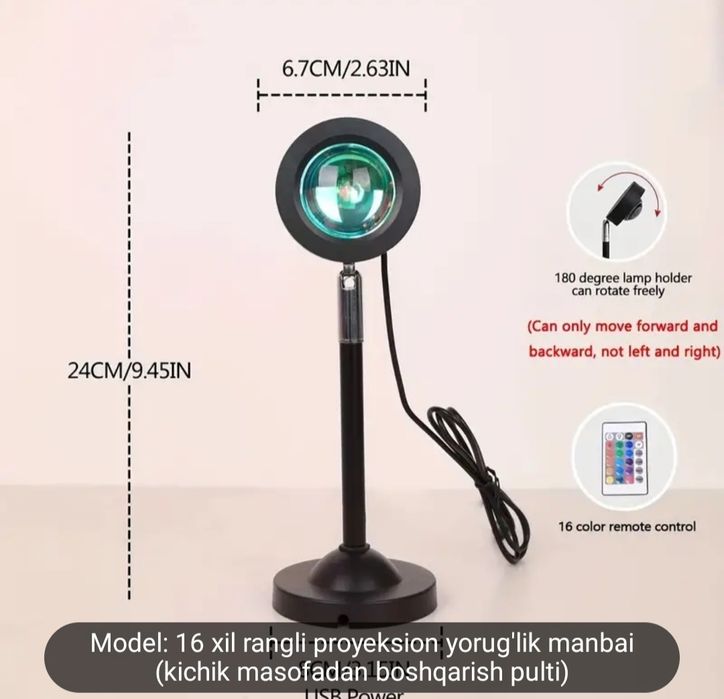 Rgb chiroq masofadan boshqariladi