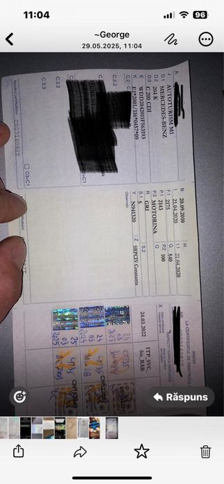 Mercedes-Benz C200 CDI (2010) – Euro 5 – Stare Excelentă