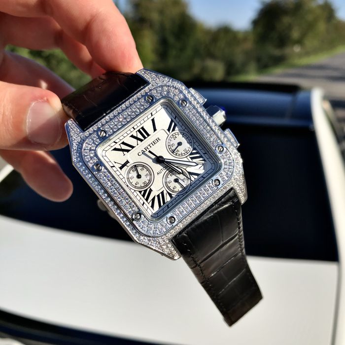 Cartier Santos 100XL white dial
