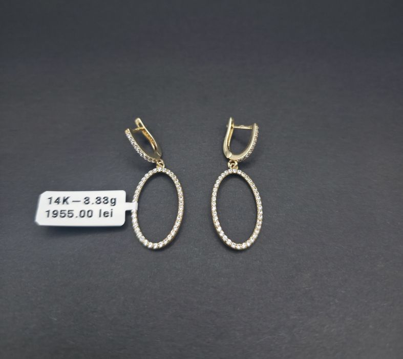 Bijuteria Royal cercei din aur 14k 3.33 gr