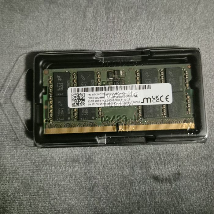 Memorie RAM Micron 32GB DDR5 SODIMM 5600MHz