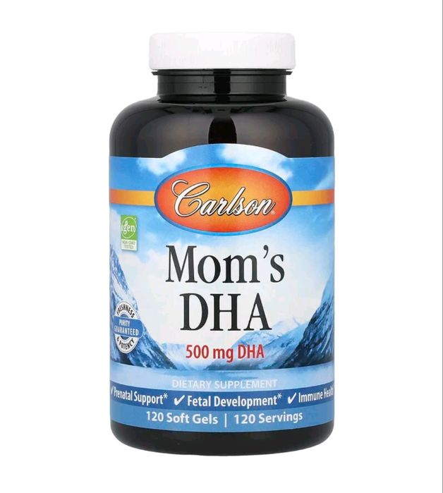 Prenatal omega3,dha,ДГК, Carlson,для беременных и кормящих мам,120шт