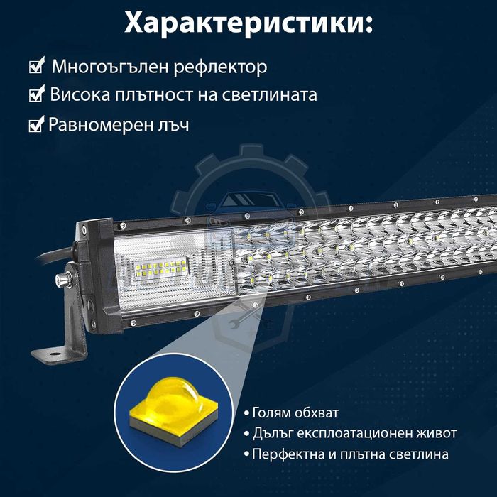Нови LED светлини за off-road 4х4 джип автомобили бар 675W осветление