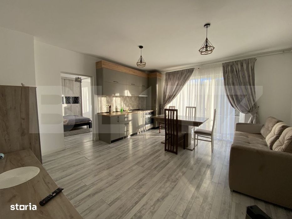 Apartament modern 2 camere, bloc nou, etaj 1 – Podul Jelnei, balcon