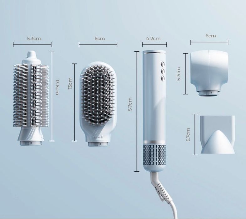 110000 RMP високоскоростен супер сешоар с три приставки в два цвята