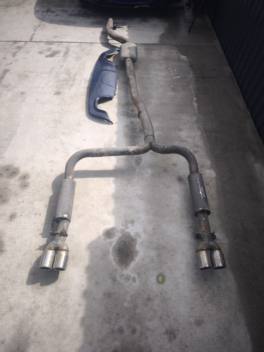 Toba evacuare dubla inox BMW 3.0d E60 E61 535 286 cu difuzor