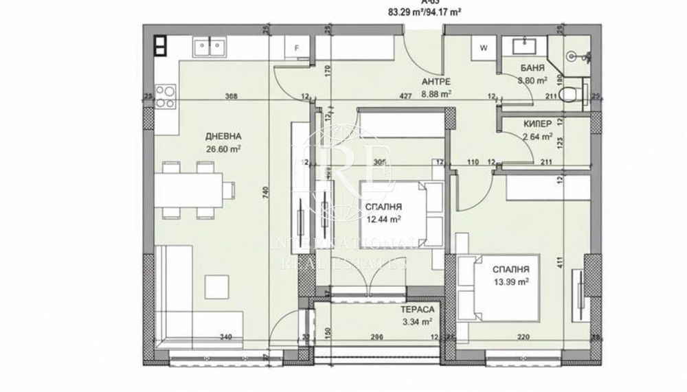 3-стаен в Варна-Кайсиева градина площ 95 цена 129900