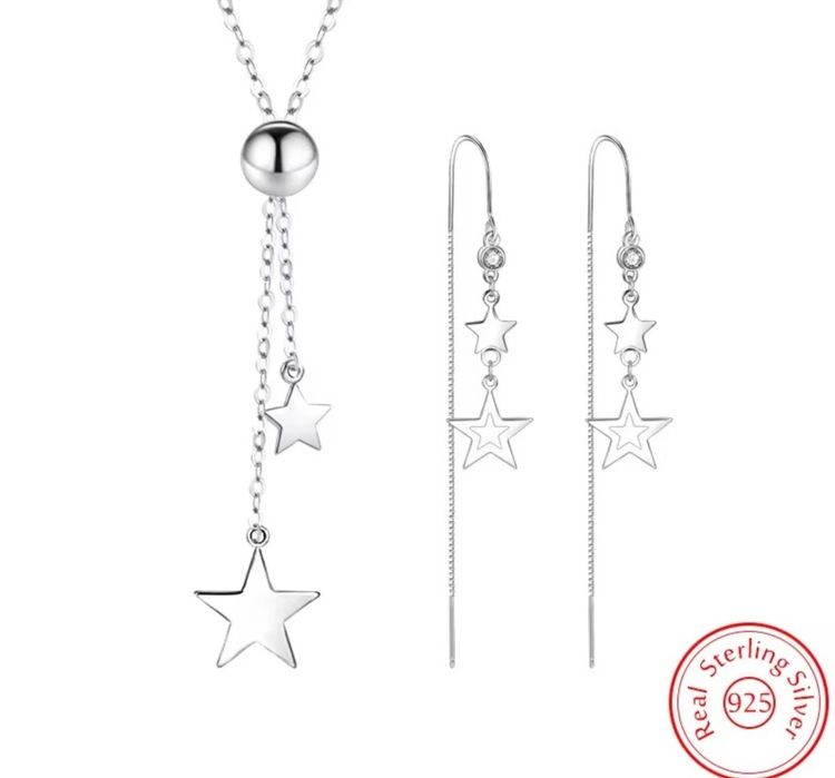 Set colier + cercei din argint sterling sau brățară