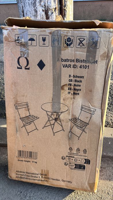 Set masa + scaune pliabile din fier